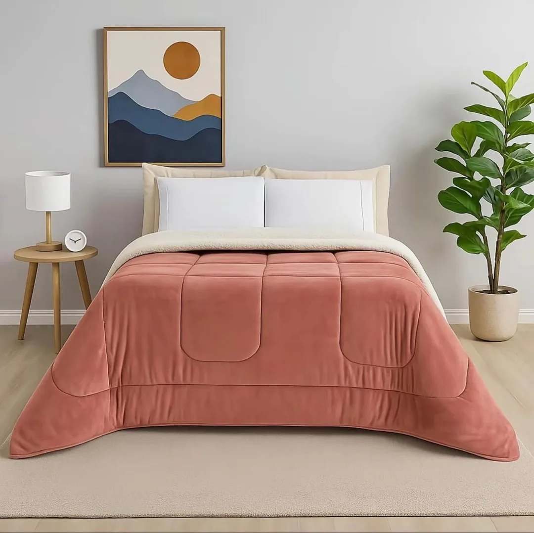 Coberdrom Sherpa Dupla Face Rosa